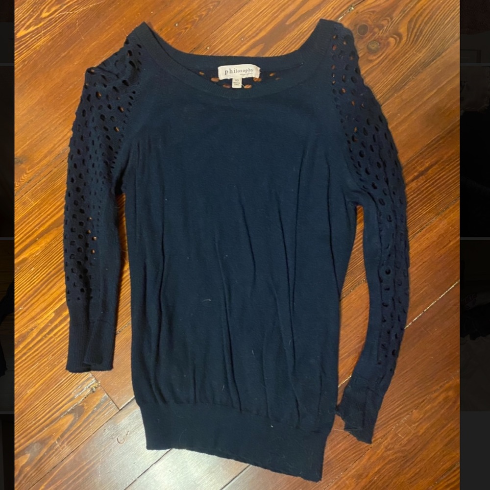 Navy Philosophy XS 3/4 shirt